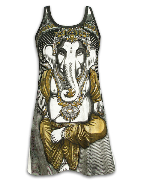 WEED Damen Träger-Kleid - Ganesha Der Elefantengott
