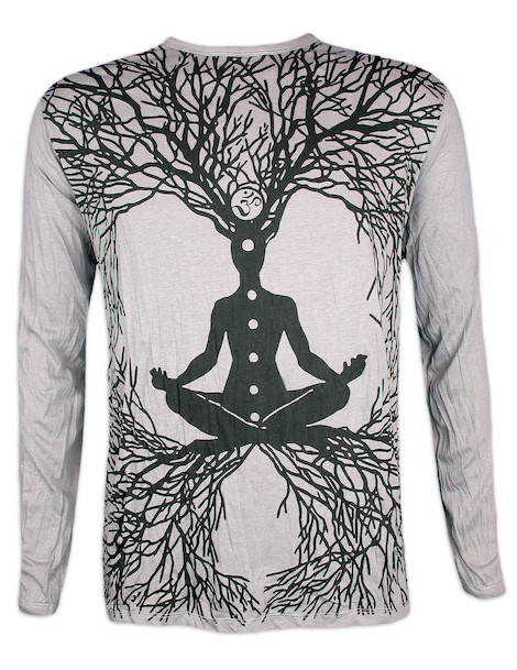 Sure Men´s Longsleeve Shirt Wicca Art Guru  Size M L XL Shamane Yogi Buddha Hindu Boho Namaste