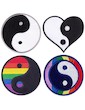 Patches Set of 4 Yin & Yang Rainbow