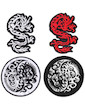 Patches Set of 4 Dragons