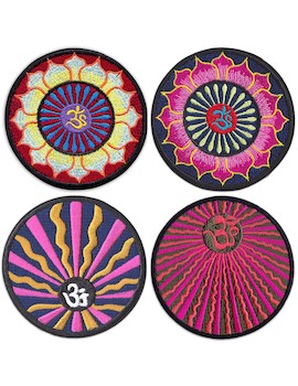 Patches Set of 4 Om Sun Mandala