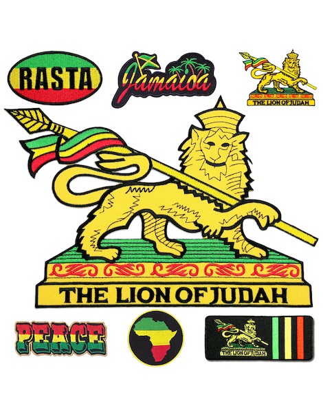 Reggae/Africa/Rastafari Embroidery Iron On Patches