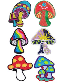 Patches Set of 6 Magic Mushrooms