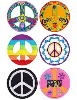 Aufnäher 6er Set Peace Symbole