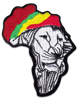 Lion of Africa Patch Sew Iron On Free Reggae Raggaton Ragga