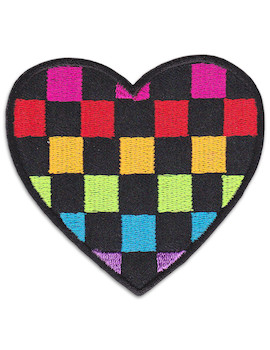 Rainbow Heart Patch Sew Iron On Love Girls LGBTQ CSD