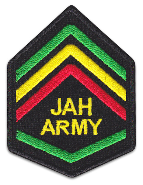 Jah Army Patch Iron Sew On Reggae Raggaton Jamaica