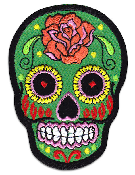 Mexican Skull Patch Iron Sew On Day Of The Dead Mexico