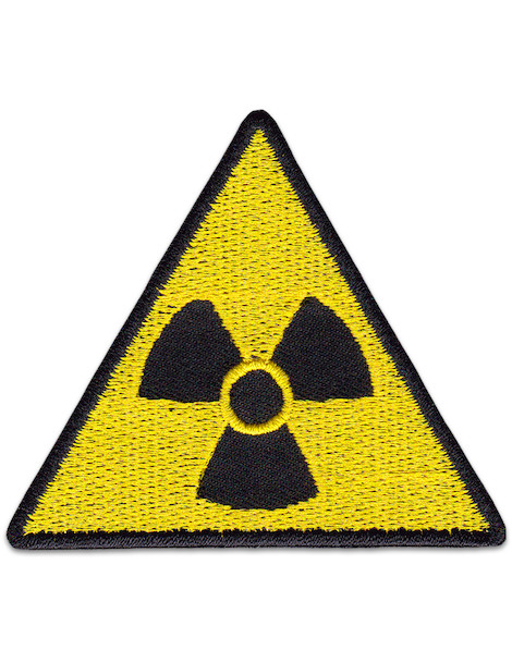 Radioactive Patch Iron Sew On Nuclear Disarmament