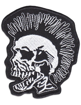 Iro Skull Patch Iron Sew On Punker Punkrock Mohawk