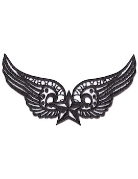 Star And Wings Patch Iron Sew On Air Force Biker Rocker