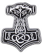 Thor´s Hammer Patch Iron Sew On Germanic Gods Odin Tattoo