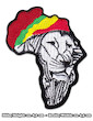 Lion of Africa Patch Sew Iron On Free Reggae Raggaton Ragga