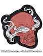 Skull Burning Eyes Patch Iron Sew On Biker Rocker Skeleton