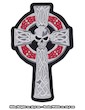 Skull Celtic Cross Hammer Kingsize Patch Iron Sew On Celts