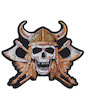 Viking Skull And Crossed Axes Kingsize Patch Iron Sew On
