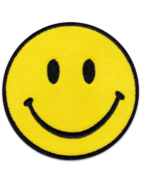 Smiley Patch Iron Sew On Cartoon Techno Party Festival