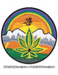 Ganja Shangri La Patch Iron Sew On Cannabis Leaf Yoga