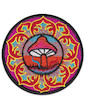 Mushroom Mandala Patch Iron Sew On Psychedelic Magic India