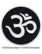 Aum Symbol Patch Iron Sew On India Hippie Om Symbol