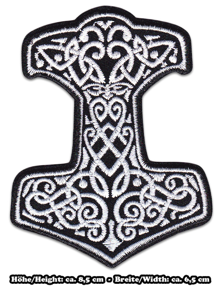 THOR Hammer Mjolnir Super Hero Movie Embroidered Iron on Sew on Patch Badge 