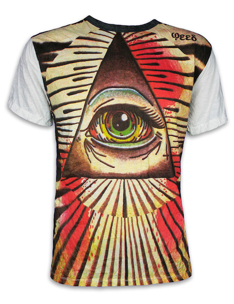 Kunst und Magie Herren T-Shirt mit Motiv "OM" Aum Hippie Goa Psy